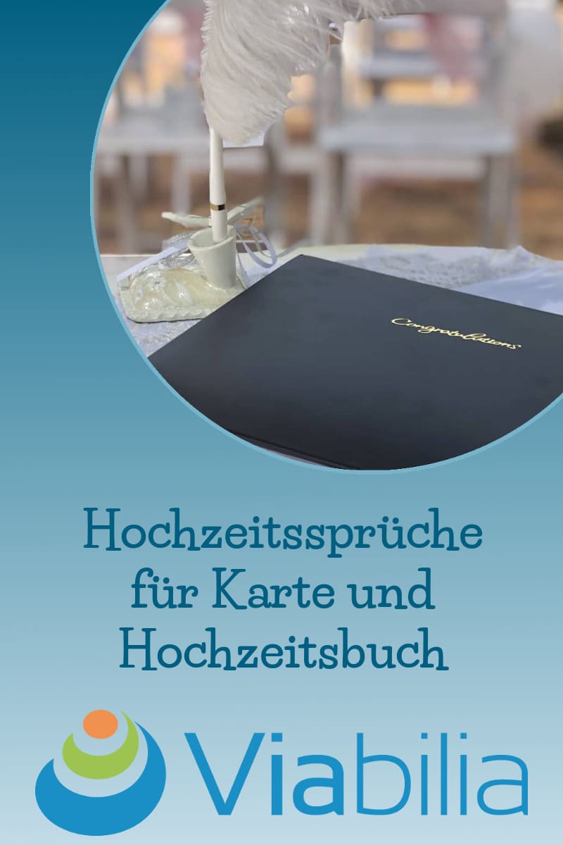 Hochzeitssprüche für Karte und Hochzeitsbuch