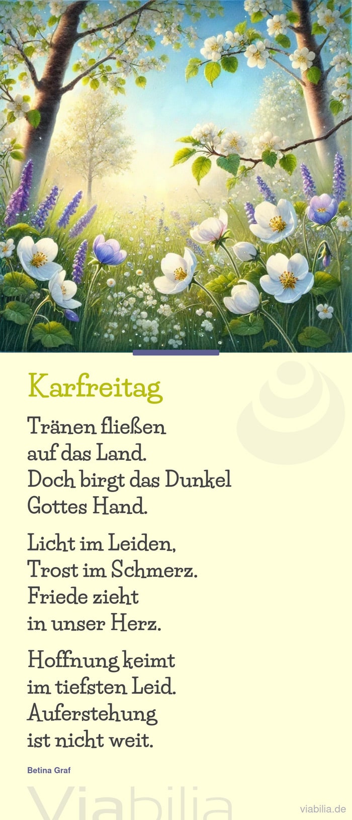 Karfreitag Spruch bzw. Gedicht, christlich