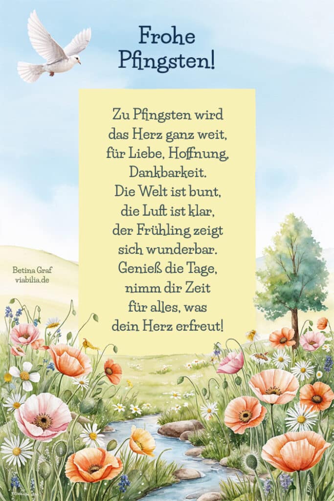 Frohe Pfingsten - Gedicht mit guten Wünschen