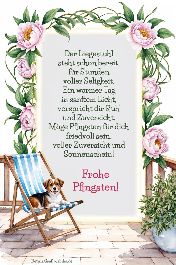 Pfingstgrüße mit Gedicht und Bild, um frohe Pfingsten zu wünschen