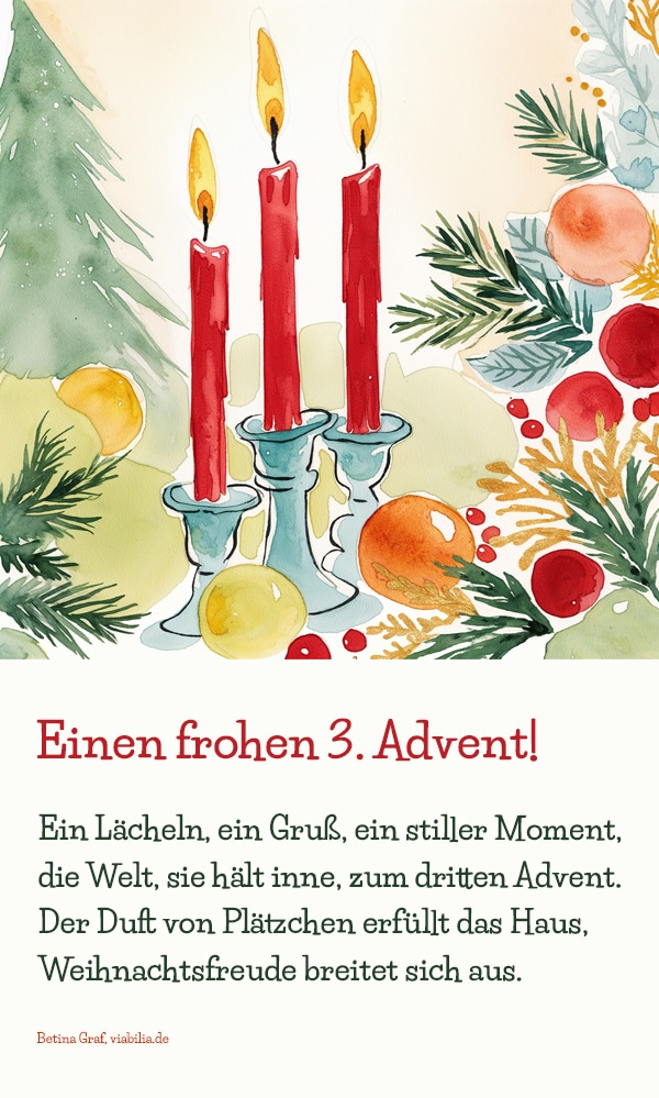 Adventsgruß: Einen frohen 3. Advent