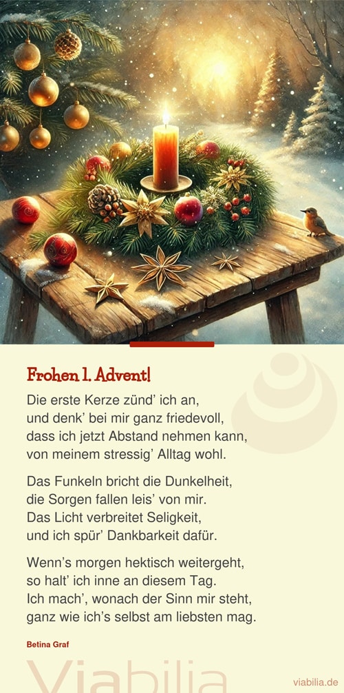 Frohen 1. Advent Gedicht bzw. Spruch