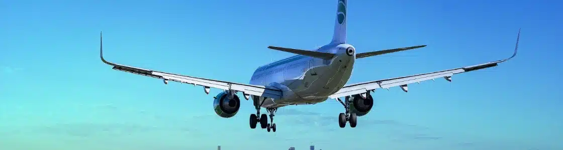 Flugzeug im Landeanflug