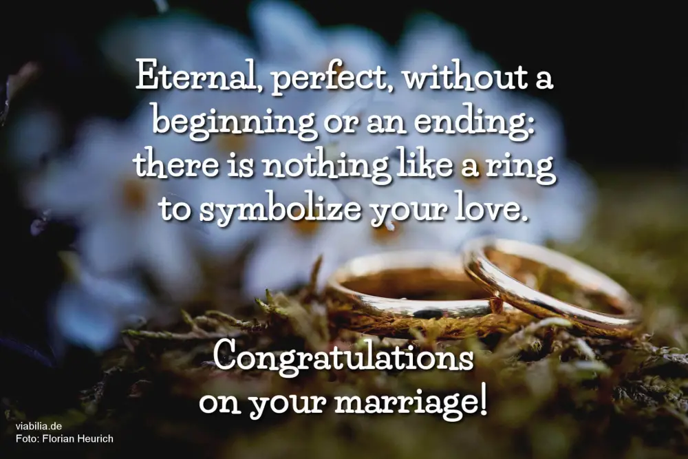Englischer Hochzeitswunsch: Ring als Symbol der Liebe