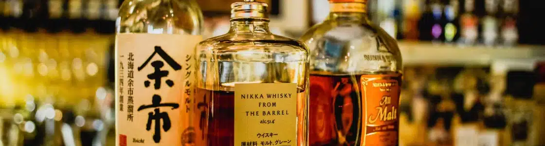 japanische Auswahl Whisky in einer Bar